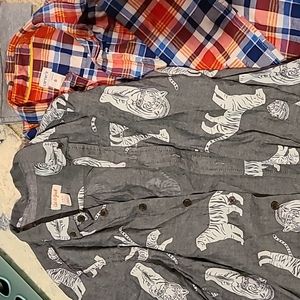 Boys size 6 long sleeved button down  shirts